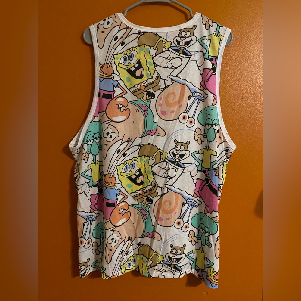 Juniors Plus 3XL SpongeBob SquarePants tank top all over print